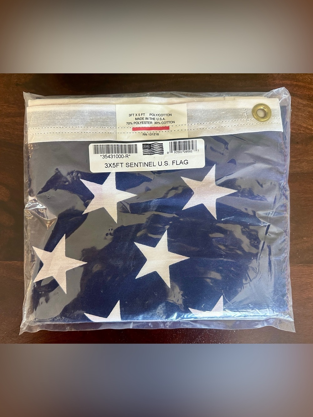 Sentinel US Flag 3x5 FT Polyester Cotton American Flag NEW & SEALED Made In USA